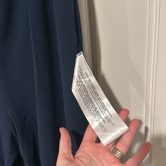 DRESS THE POPULATION Tiffany Jumpsuit one shoulder midnight navy blue XXL NWT - Picture 5 of 7